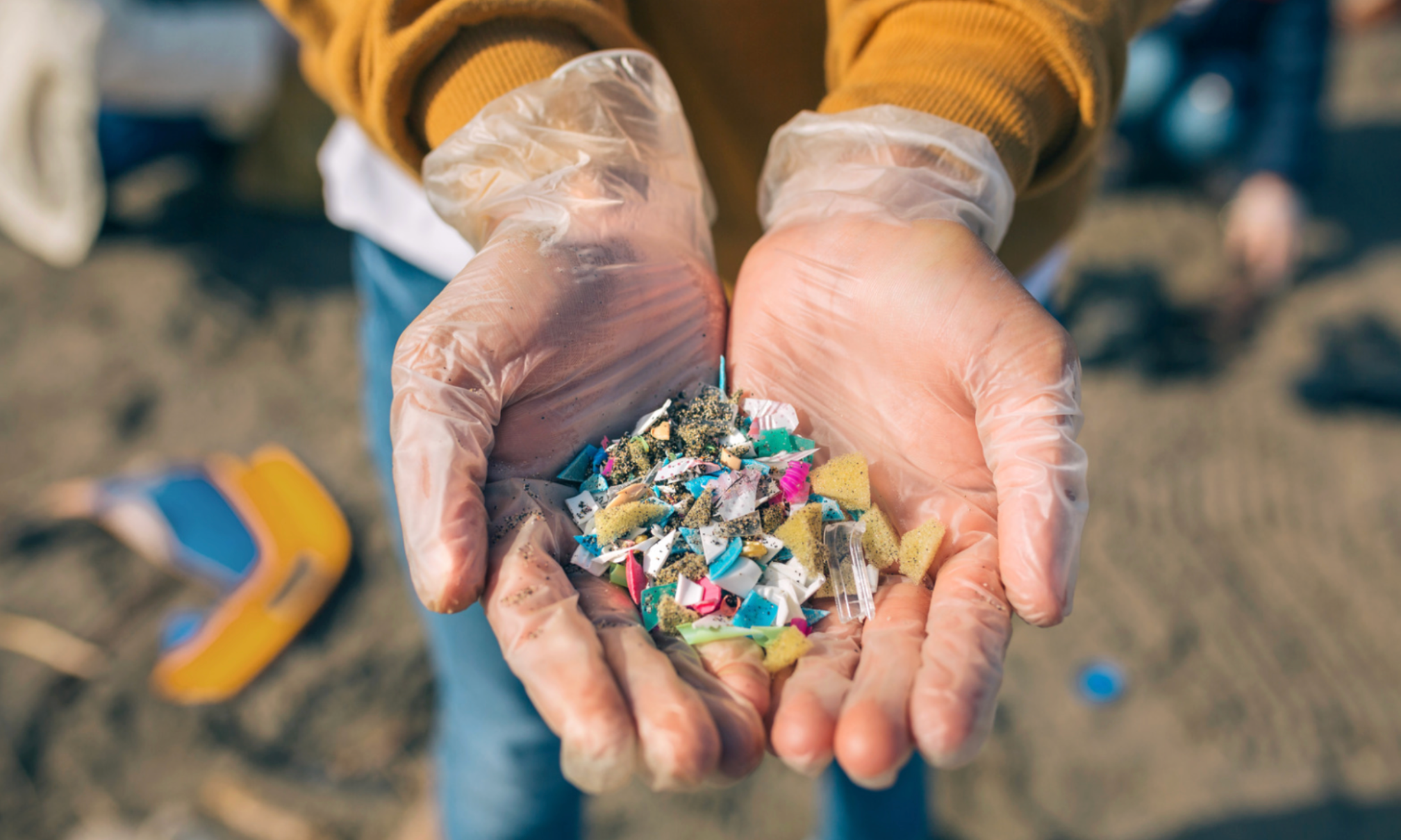 hand holding plastic pieces