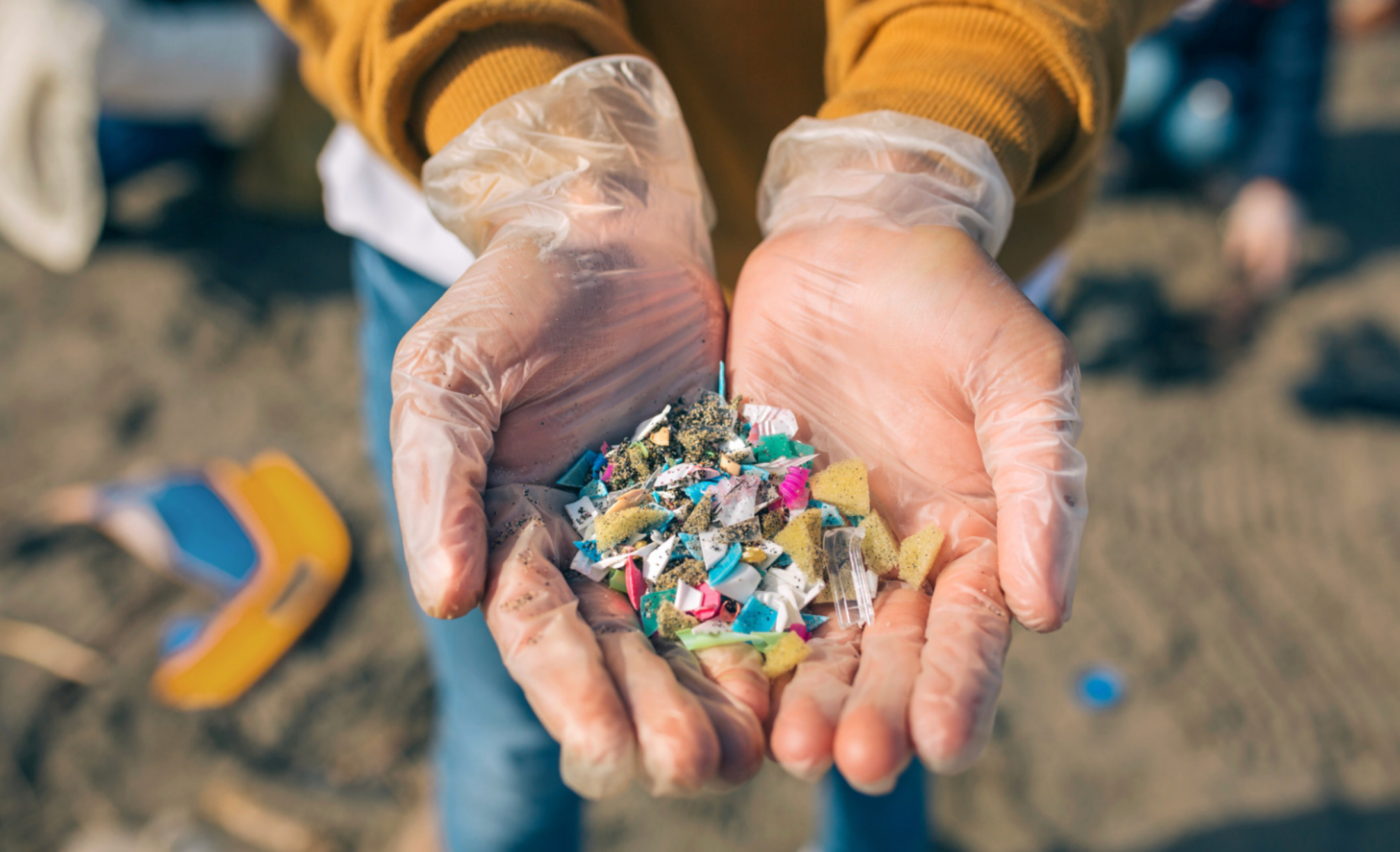 hand holding plastic pieces