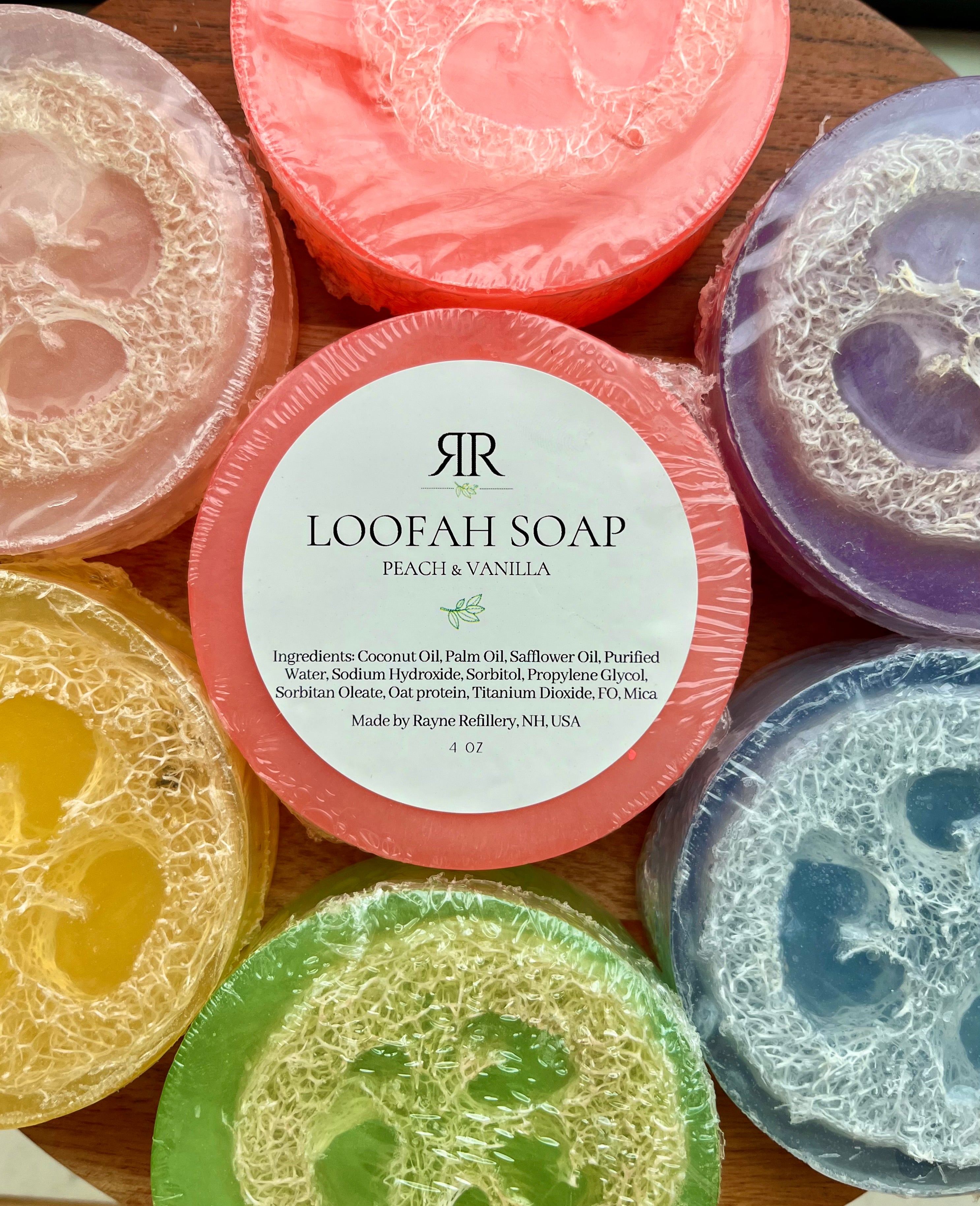 Handmade Loofah Soap - Peach & Vanilla