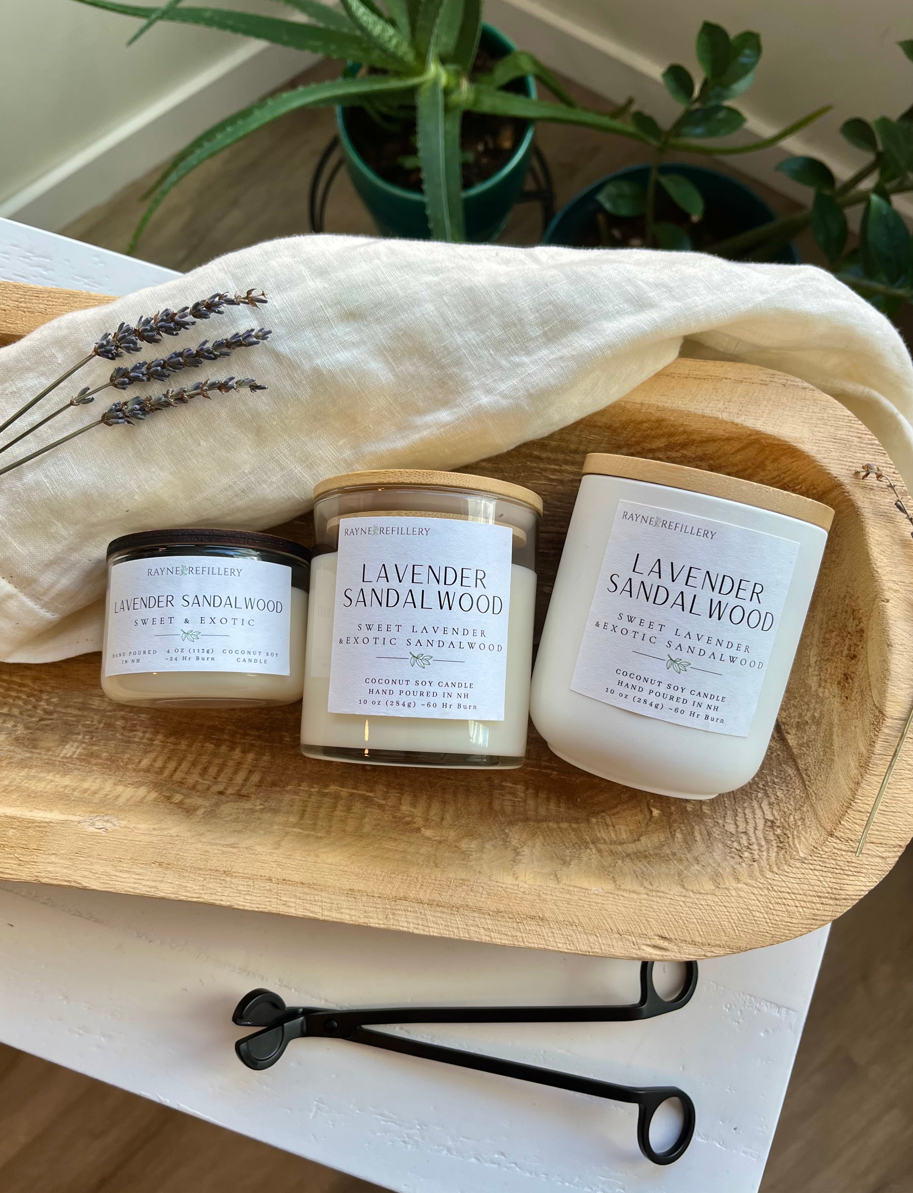 Lavender Sandalwood - Coconut Soy Wax Candle