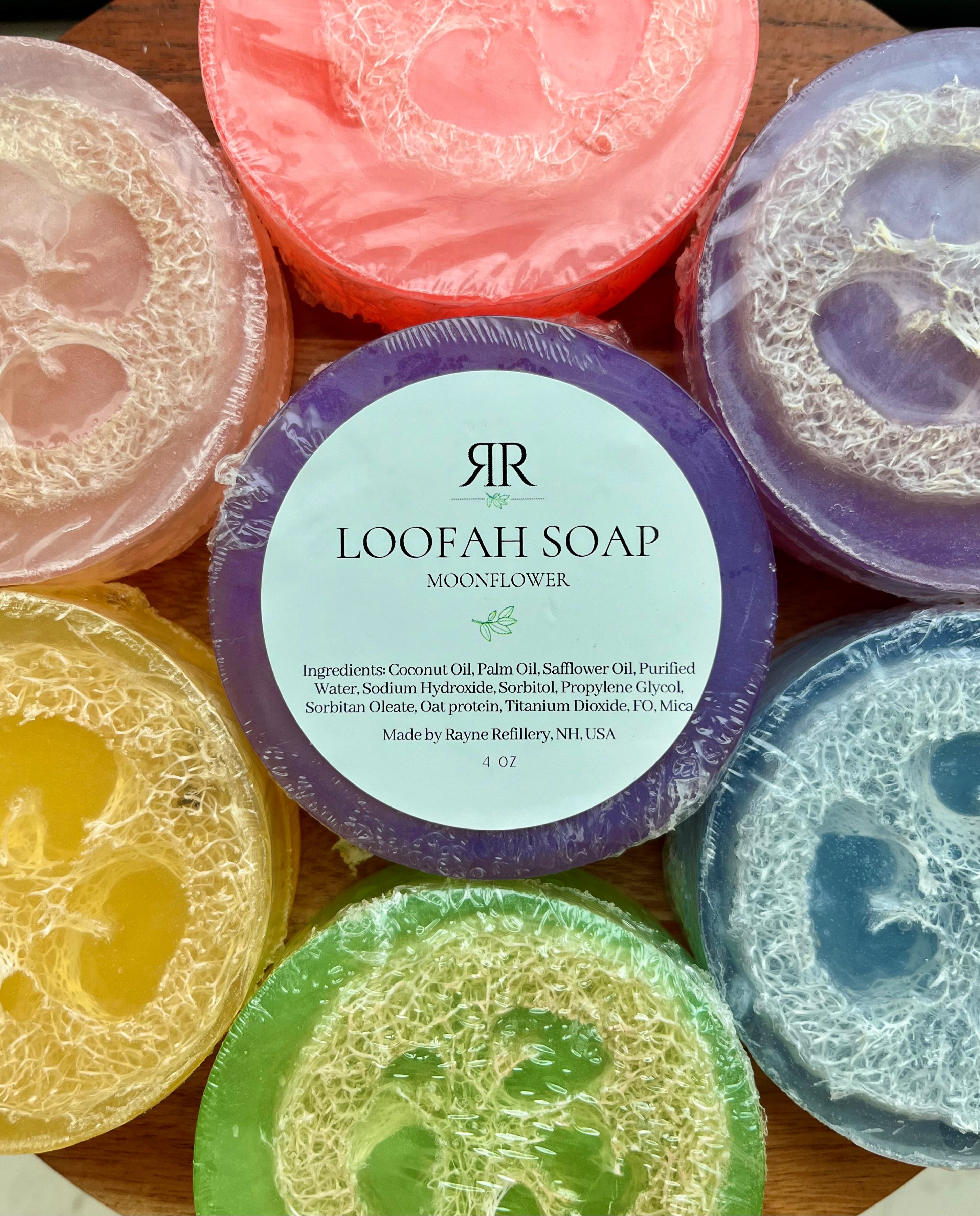 Handmade Loofah Soap - Moonflower