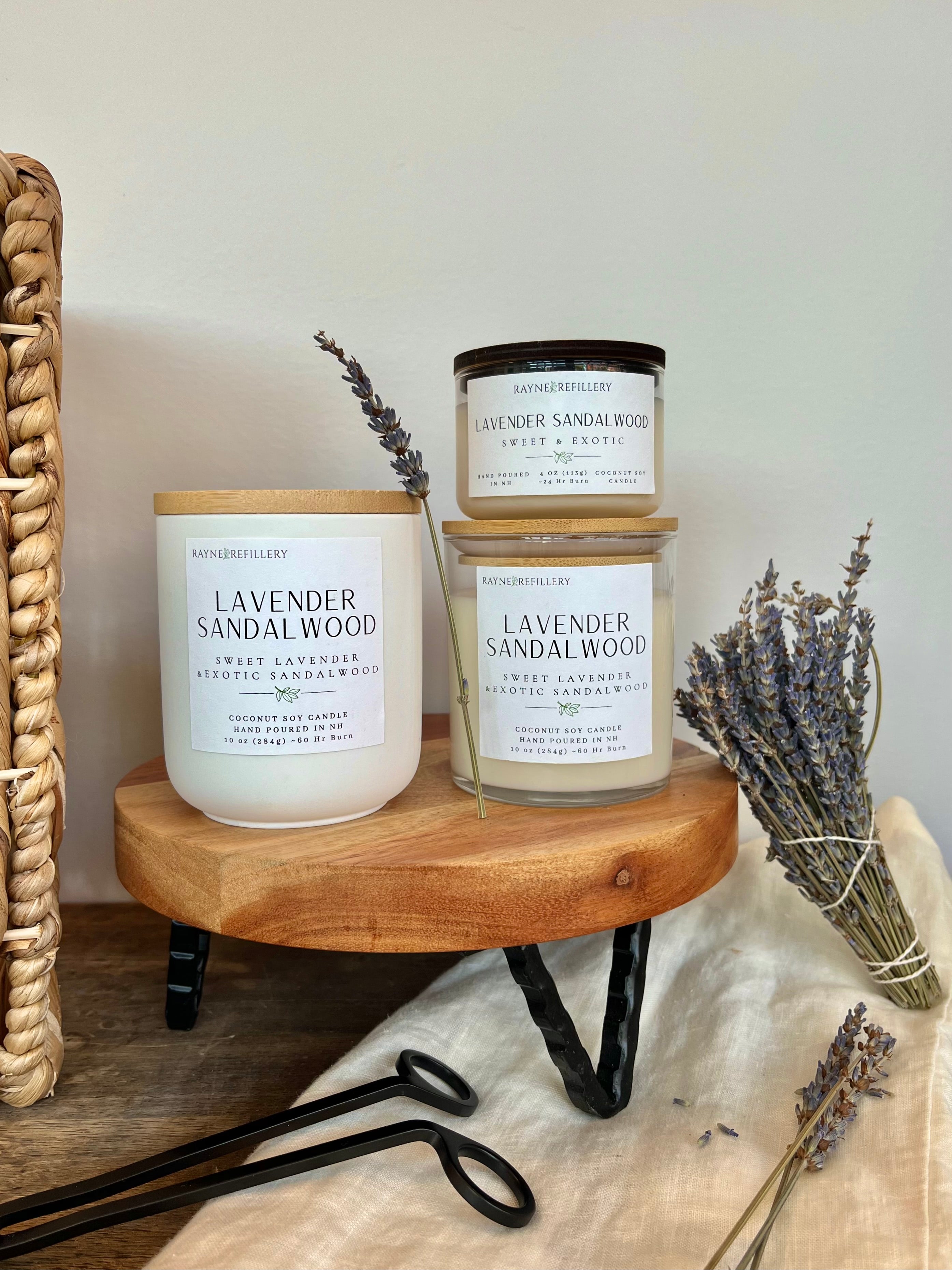Lavender Sandalwood - Coconut Soy Wax Candle