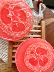 Handmade Loofah Soap - Peach & Vanilla