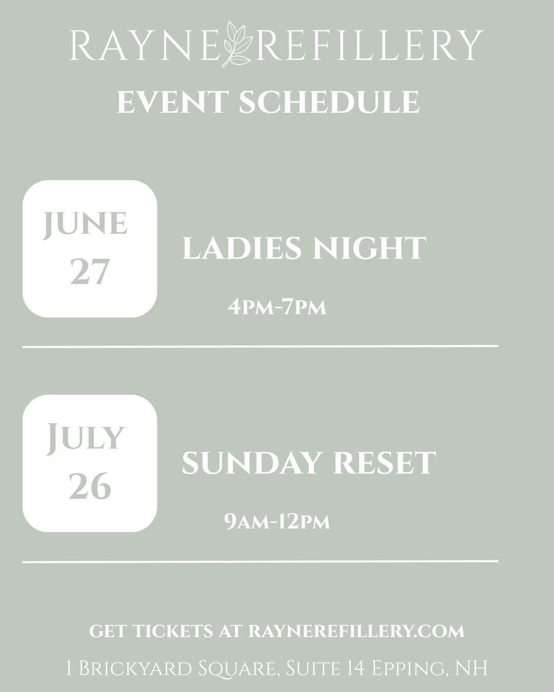 Ladies Night At Rayne Refillery 6/27/26