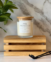 Pink Prosecco Coconut Soy Candle – Cranberry & Champagne