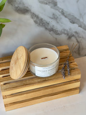 Lavender Sandalwood – Clean Burning Vegan Coconut Soy Candle