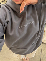 Trust The Progress Mental Health Hoodie Asphalt